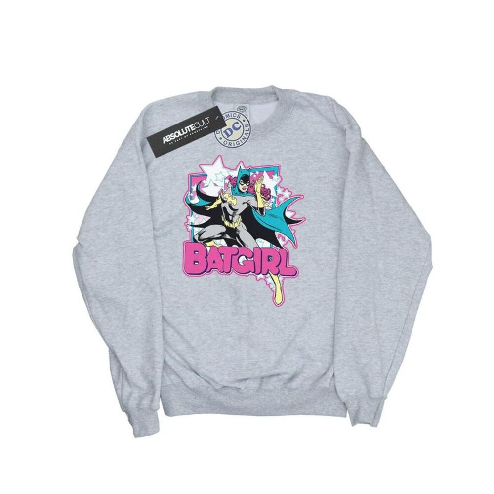 DC Comics Girls Batgirl Leap Sweatshirt / Sports Grey
